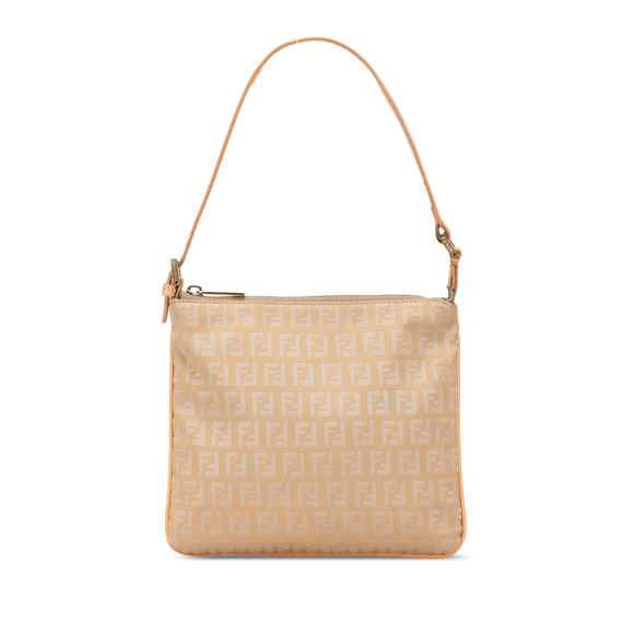 Pre-Loved Fendi Zucchino Canvas Shoulder Bag